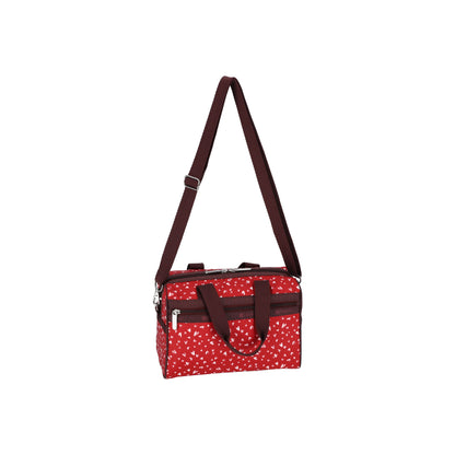Everyday Small Satchel Red Mini Hearts