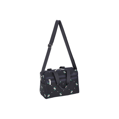 Everyday Small Satchel Floral Lattice Embroidery