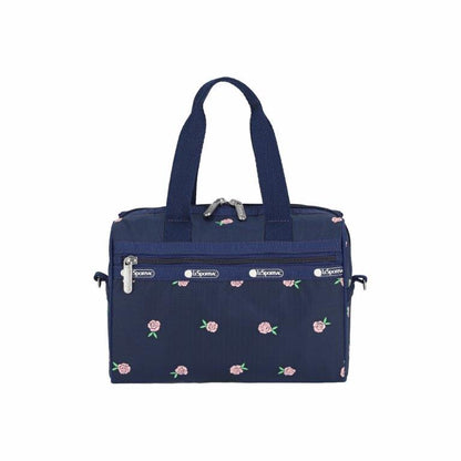 Everyday Small Satchel Pink Roses Embroidery