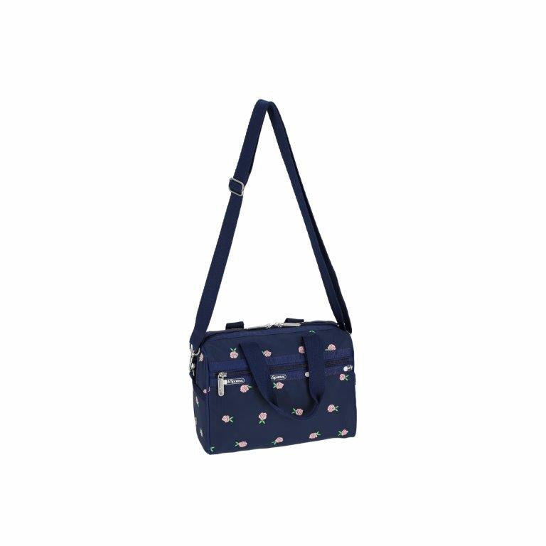 Everyday Small Satchel Pink Roses Embroidery