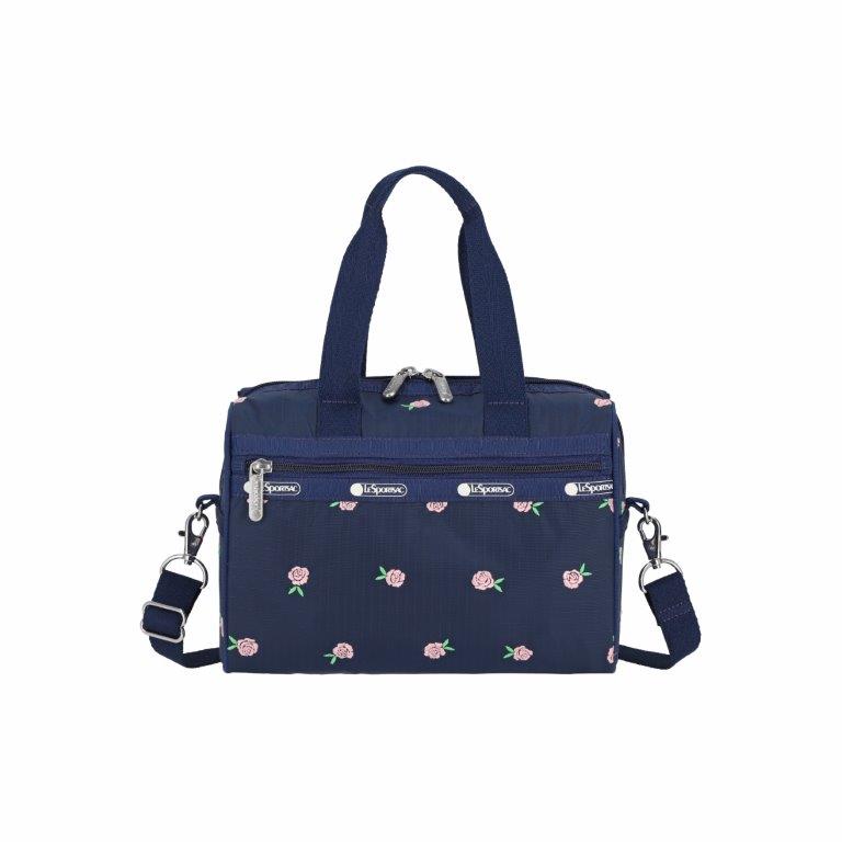 Everyday Small Satchel Pink Roses Embroidery