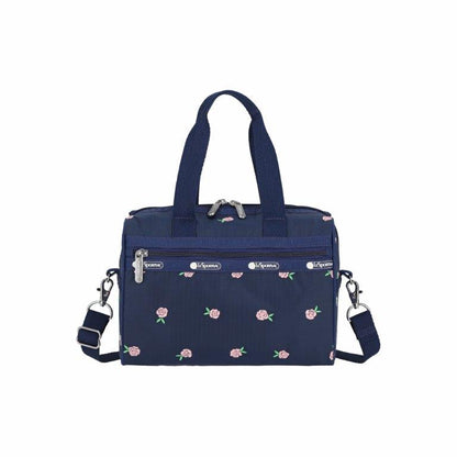 Everyday Small Satchel Pink Roses Embroidery