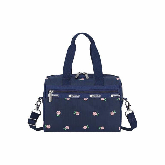 Everyday Small Satchel Pink Roses Embroidery