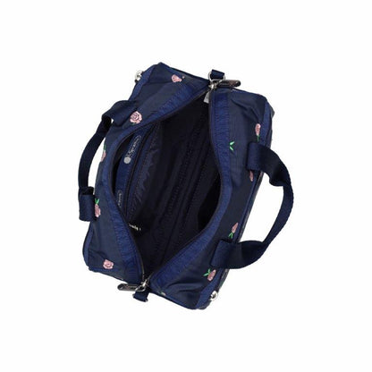 Everyday Small Satchel Pink Roses Embroidery