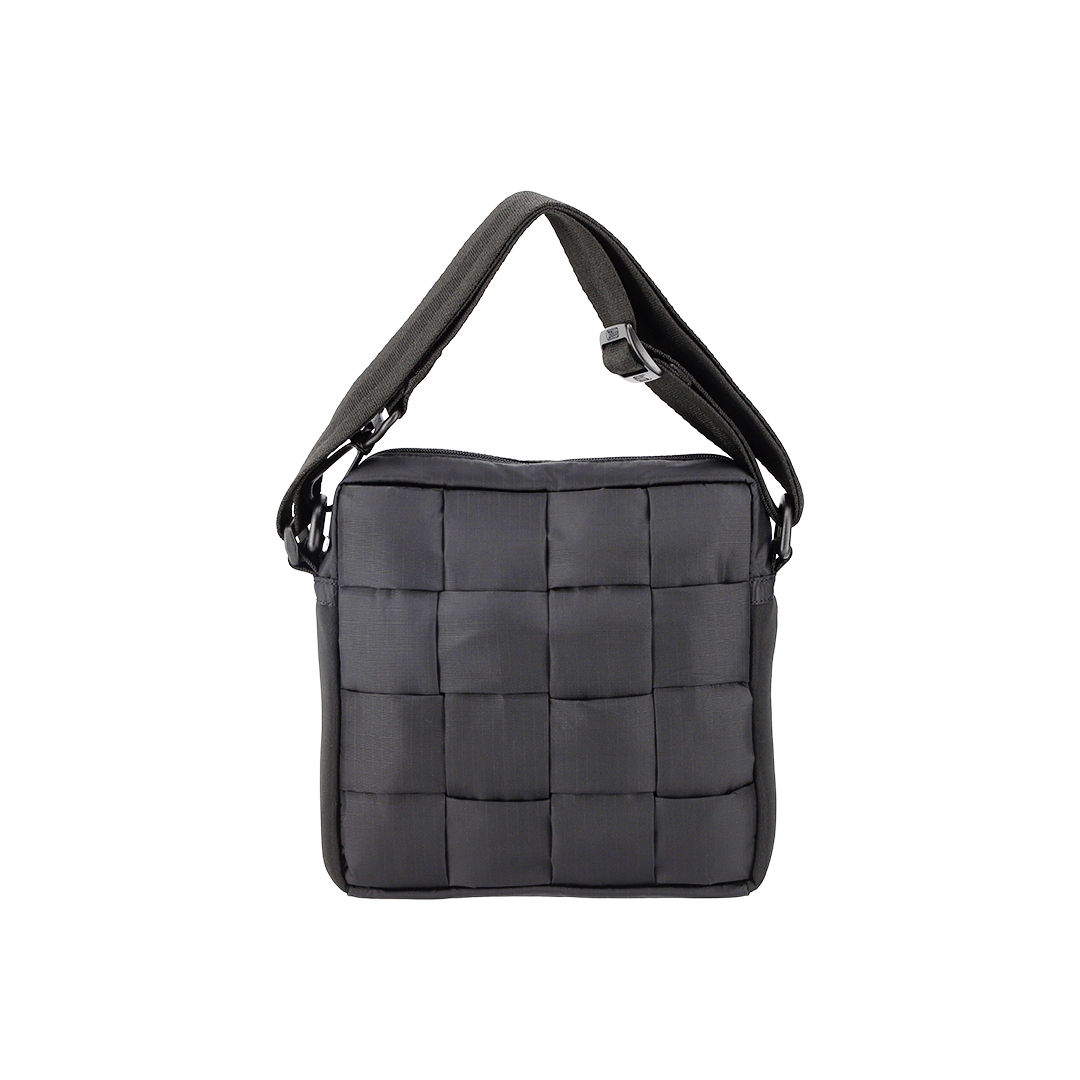 Black Weave Small Convertible Box Bag