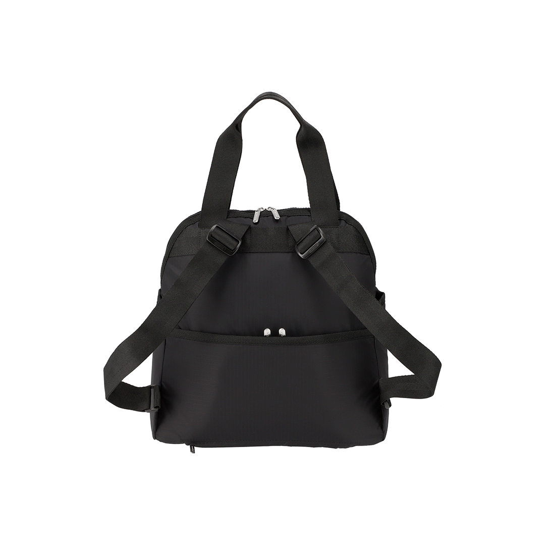 Recycled Black Double Trouble Backpack