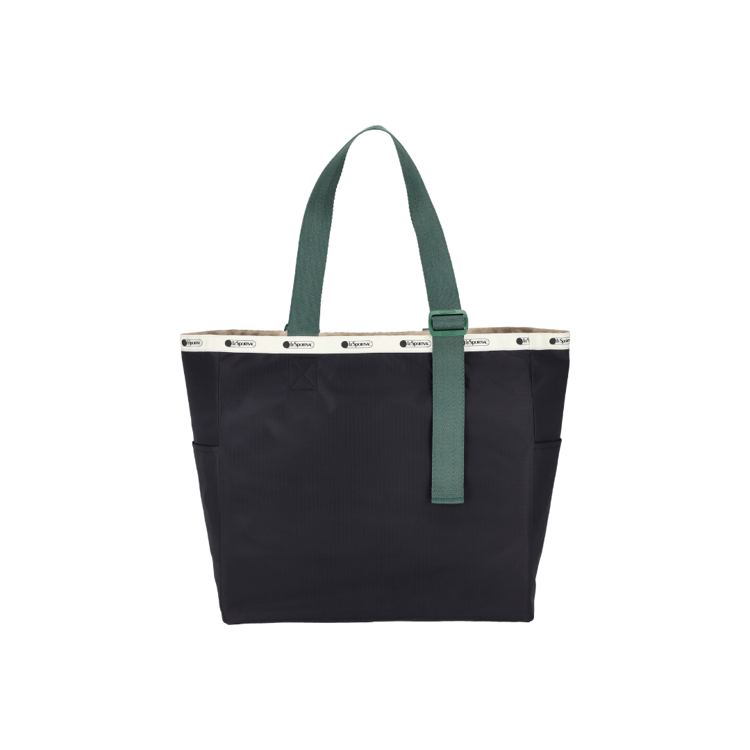 Large Handle Adjustable Tote Deep Sea/Bottle Green Webbing