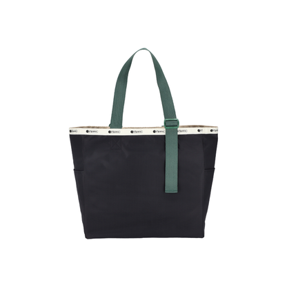 Large Handle Adjustable Tote Deep Sea/Bottle Green Webbing