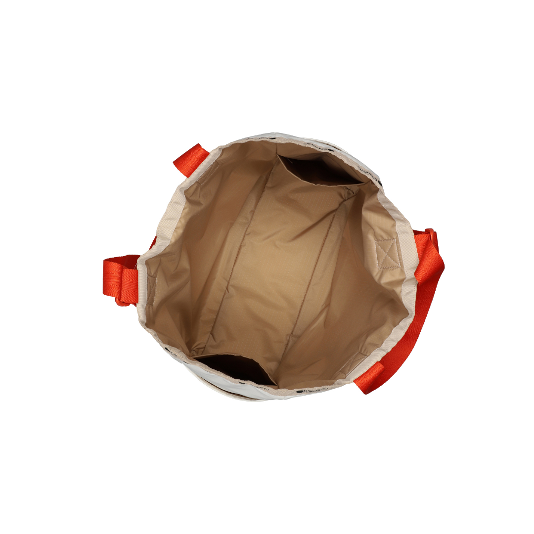 Large Handle Adjustable Tote Meringue/Mandarin Webbing