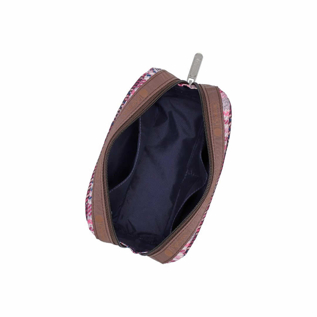 Rectangular Cosmetic Pink Rosewood Plaid