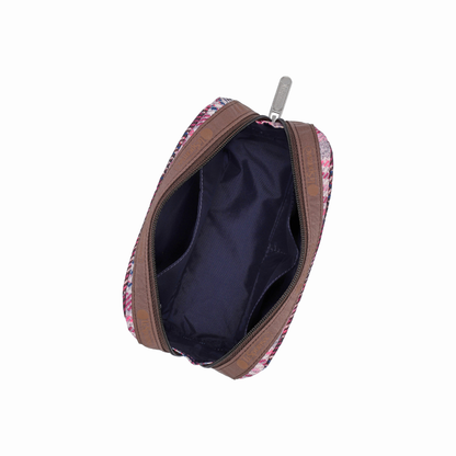 Rectangular Cosmetic Pink Rosewood Plaid