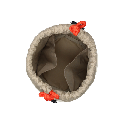 Small Drawstring Bucket Deep Sea Beige/Mandarin Cord