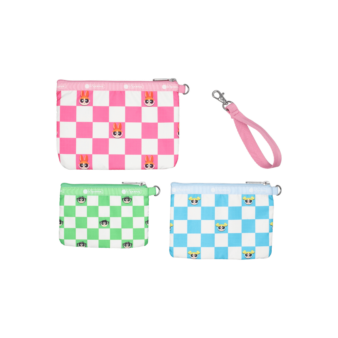 LeSportsac x Powerpuff Girls Wristlet Pouch Set Ppg Wristlet