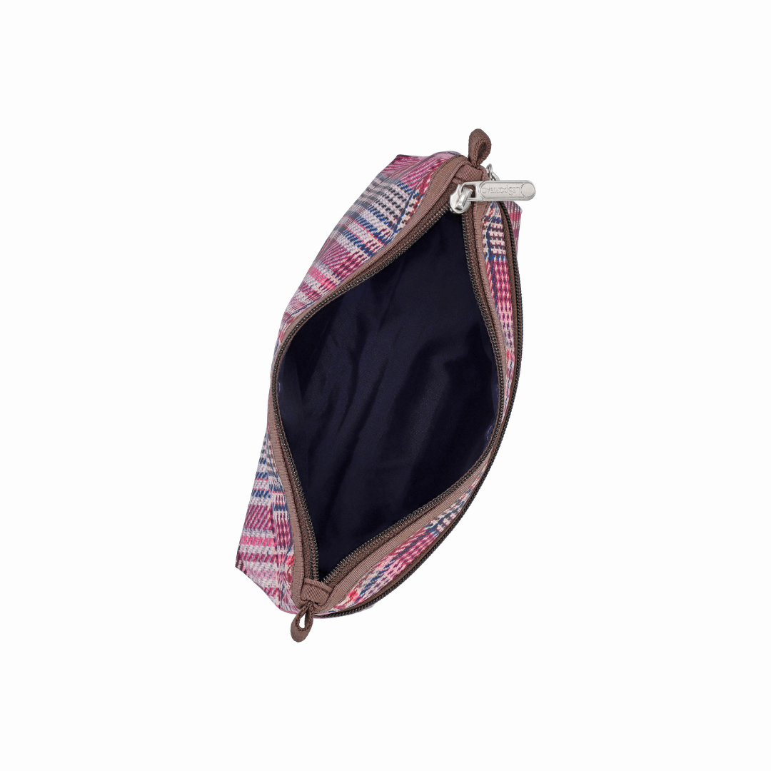 Cosmetic Clutch Pink Rosewood Plaid
