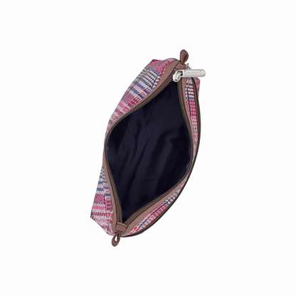 Cosmetic Clutch Pink Rosewood Plaid