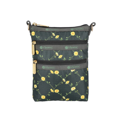 3 Zip Crossbody Daisy Cross Green