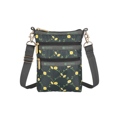 3 Zip Crossbody Daisy Cross Green