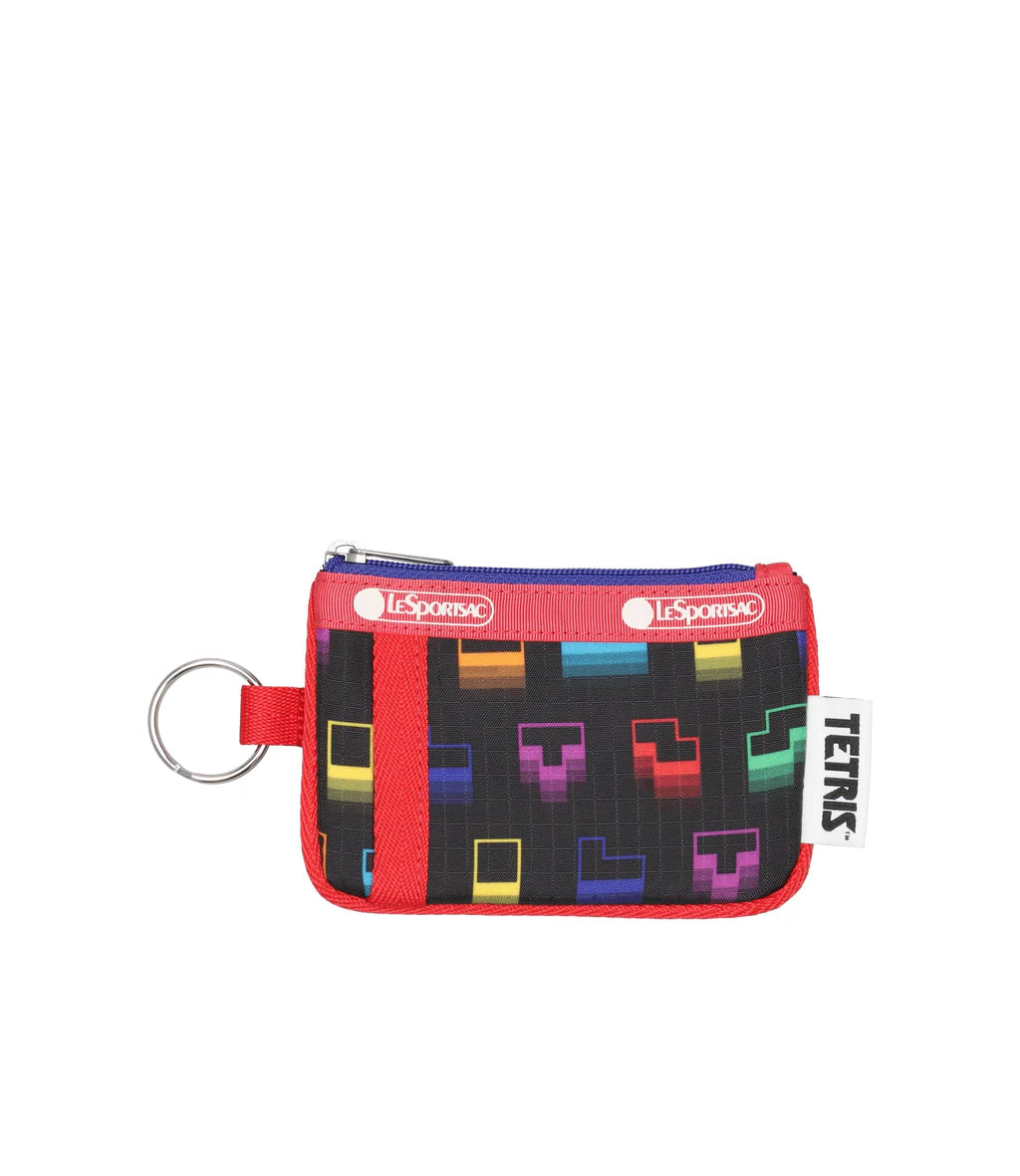 LeSportsac x Tetris Key Card Holder Falling Blocks/Pink