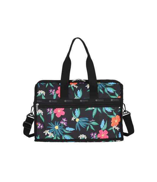 Wild Flower Watercolor Deluxe Medium Weekender