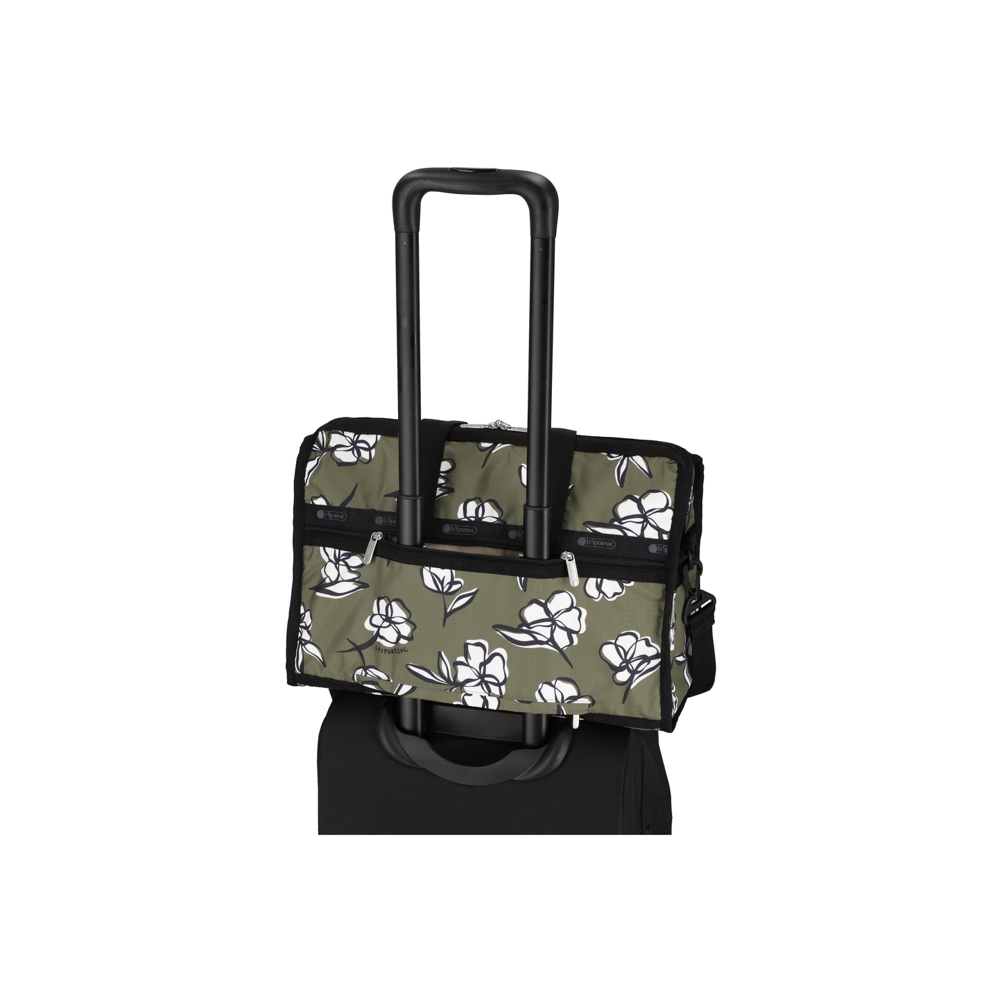 Deluxe Medium Weekender Olive Floral Silhouette