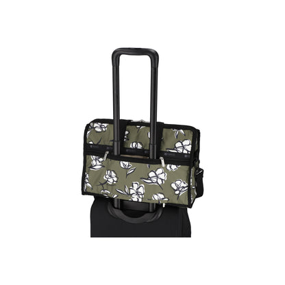 Deluxe Medium Weekender Olive Floral Silhouette