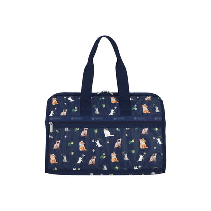 Deluxe Medium Weekender Tropical Meow Cat