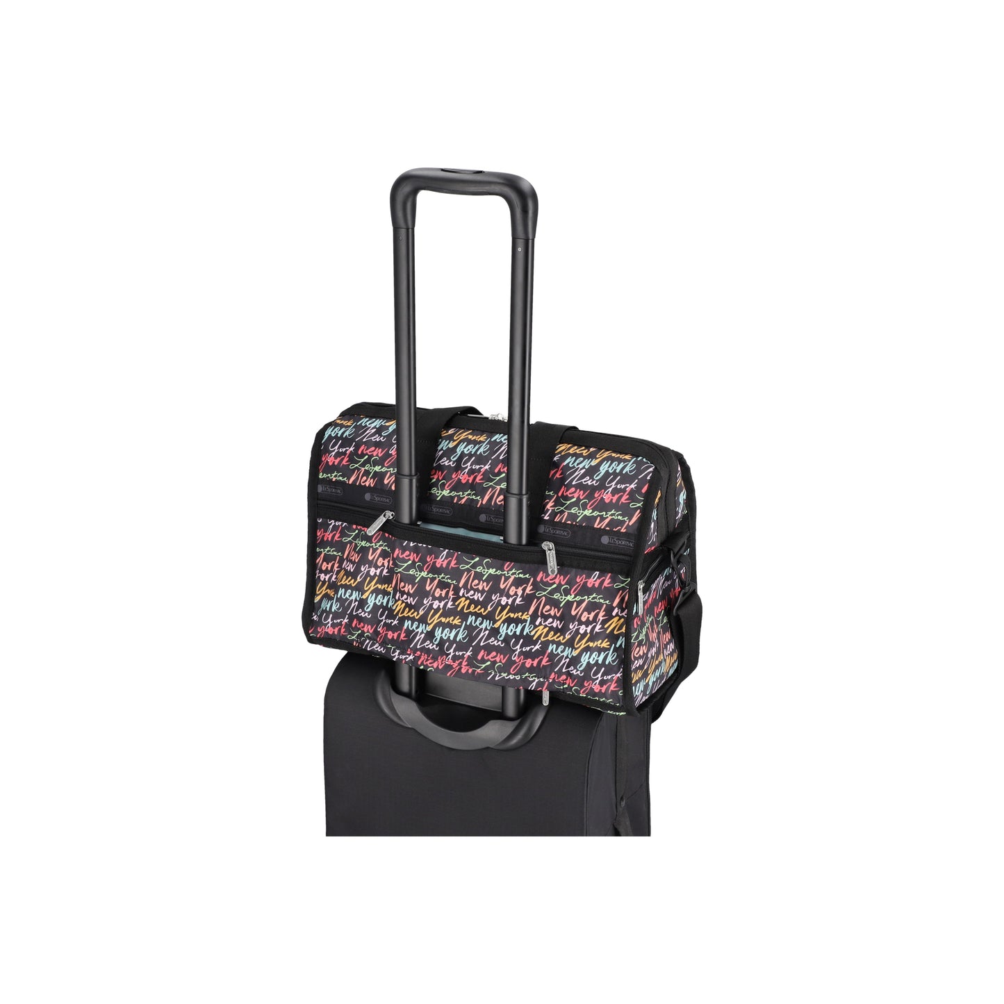 Deluxe Medium Weekender Nyc Script Black