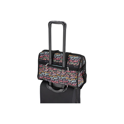Deluxe Medium Weekender Nyc Script Black