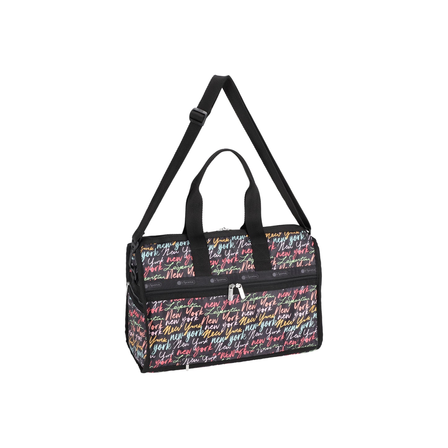 Deluxe Medium Weekender Nyc Script Black