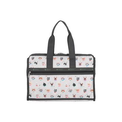Deluxe Medium Weekender Playful Cats Cool Gray