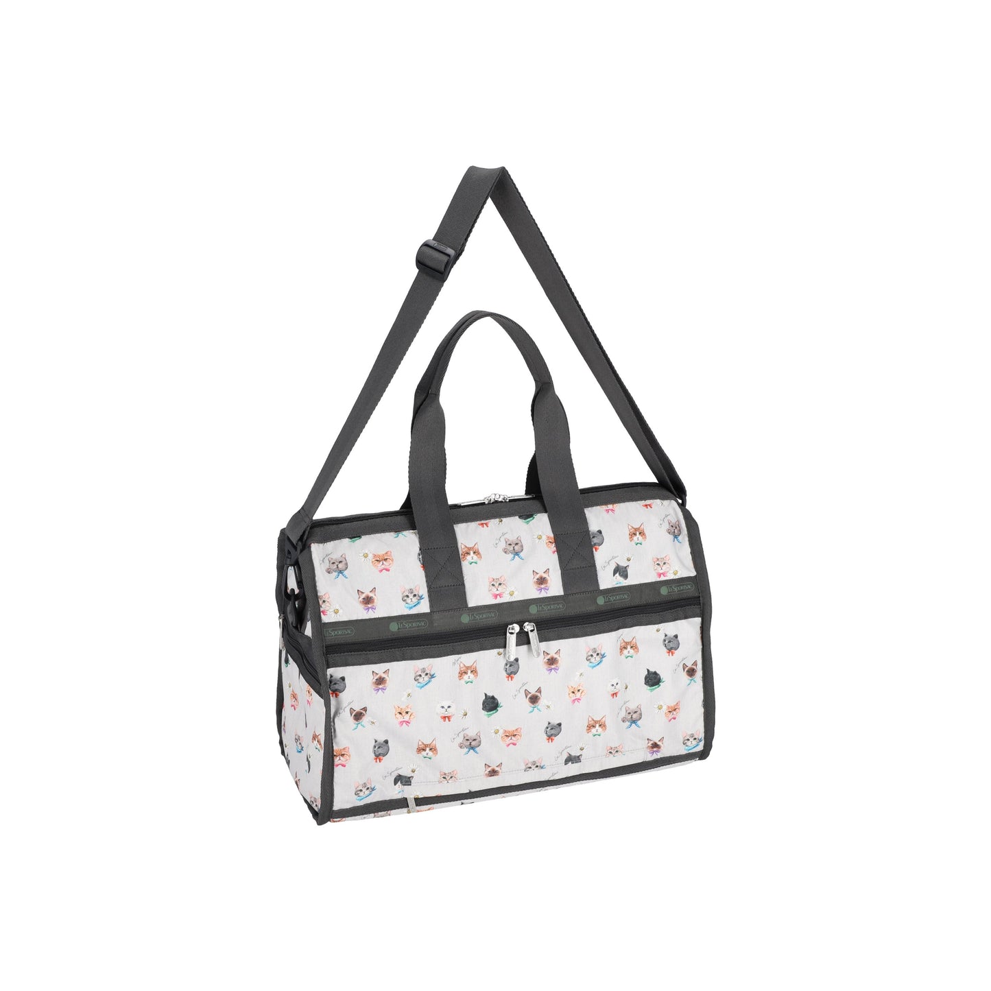 Deluxe Medium Weekender Playful Cats Cool Gray