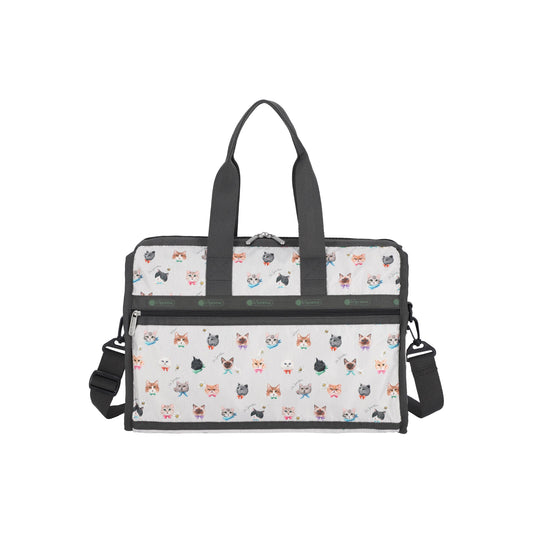 Deluxe Medium Weekender Playful Cats Cool Gray