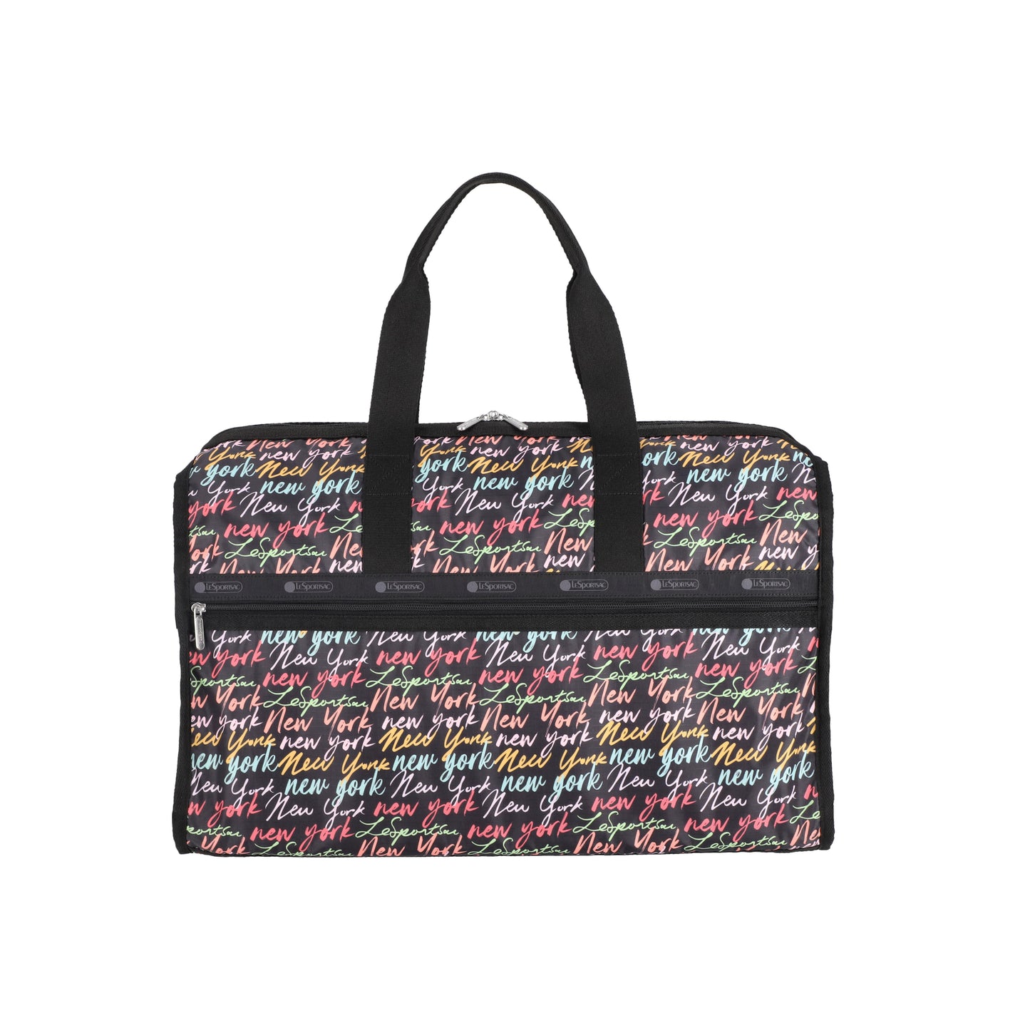 Deluxe Large Weekender Nyc Script Black