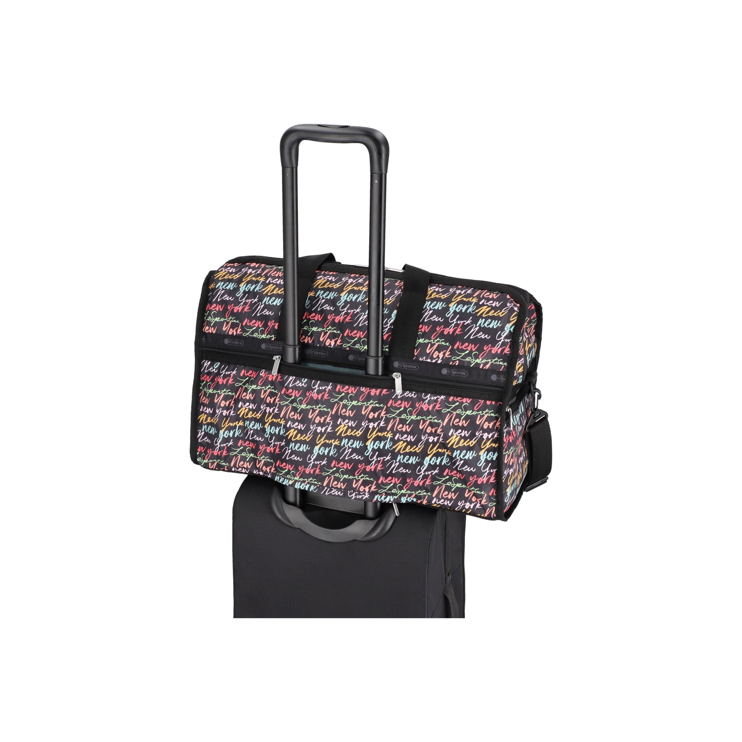 Deluxe Large Weekender Nyc Script Black
