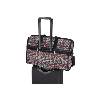 Deluxe Large Weekender Nyc Script Black