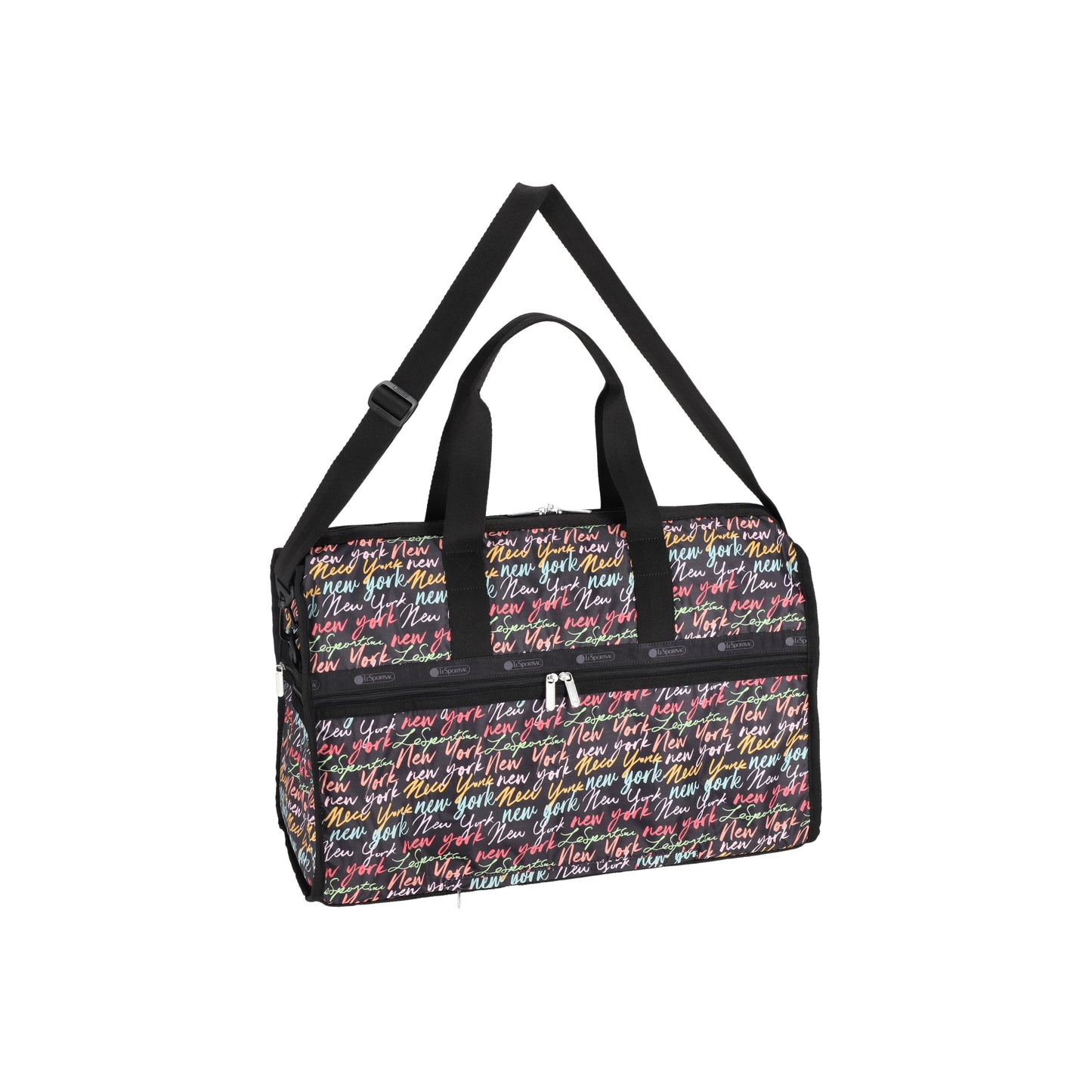 Deluxe Large Weekender Nyc Script Black