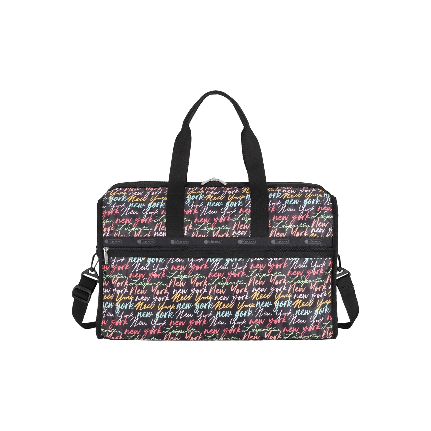 Deluxe Large Weekender Nyc Script Black