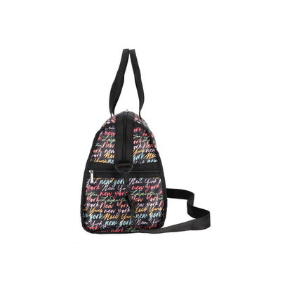 Deluxe Large Weekender Nyc Script Black