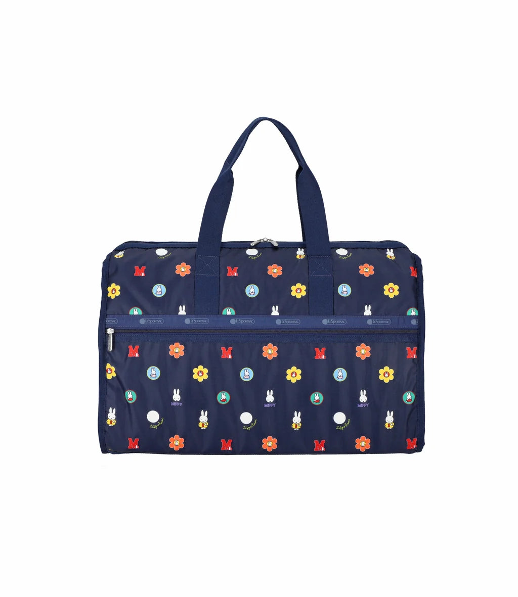 Lesportsac x Miffy Deluxe Large Weekender Miffy Navy Polka Dot Acc