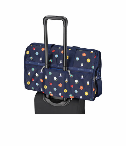 Lesportsac x Miffy Deluxe Large Weekender Miffy Navy Polka Dot Acc
