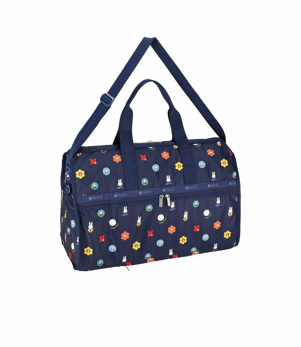 Lesportsac x Miffy Deluxe Large Weekender Miffy Navy Polka Dot Acc