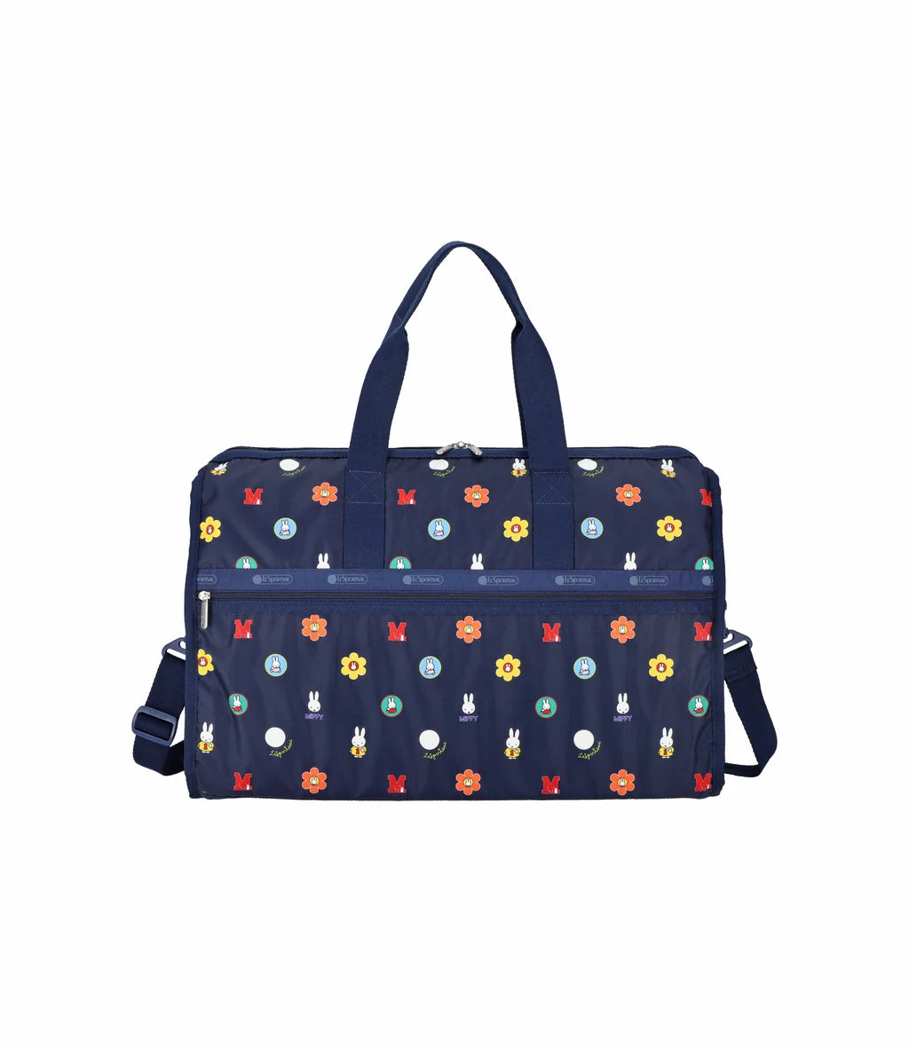 Lesportsac x Miffy Deluxe Large Weekender Miffy Navy Polka Dot Acc