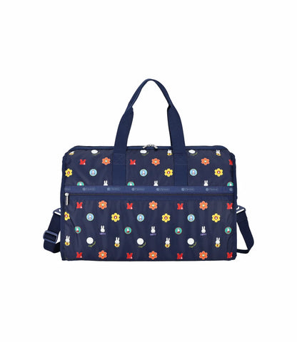 Lesportsac x Miffy Deluxe Large Weekender Miffy Navy Polka Dot Acc