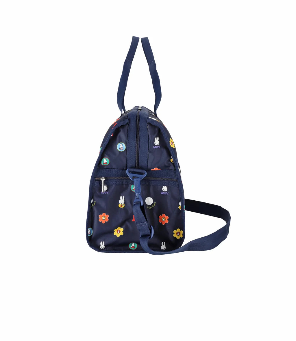 Lesportsac x Miffy Deluxe Large Weekender Miffy Navy Polka Dot Acc