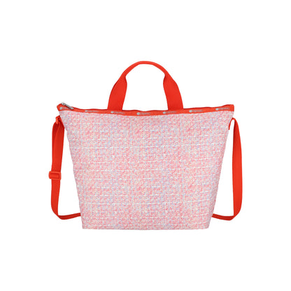 Deluxe Easy Carry Tote Weave Pink