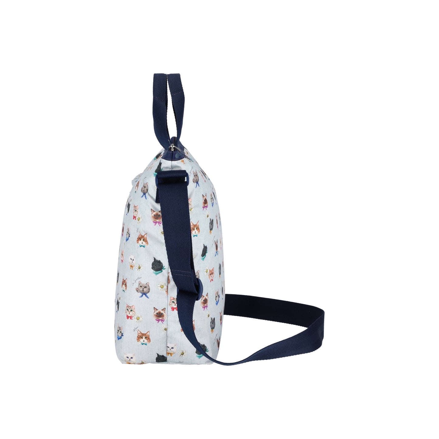 Deluxe Easy Carry Tote Playful Cats Sky Blue