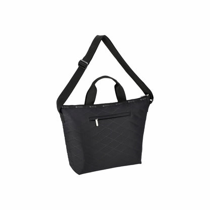 Deluxe Easy Carry Tote Black Cross Deboss