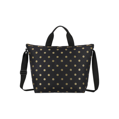 Deluxe Easy Carry Tote Gold Glitter Dots