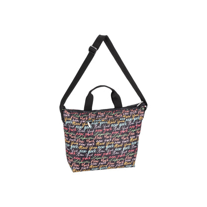 Deluxe Easy Carry Tote Nyc Script Black