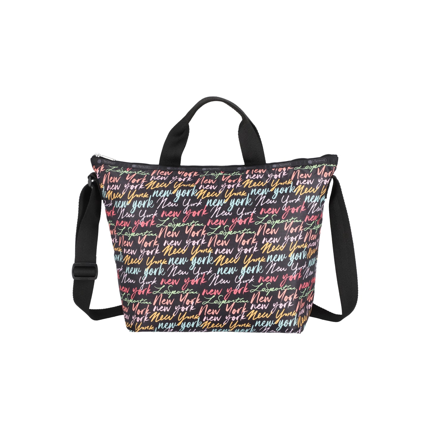 Deluxe Easy Carry Tote Nyc Script Black